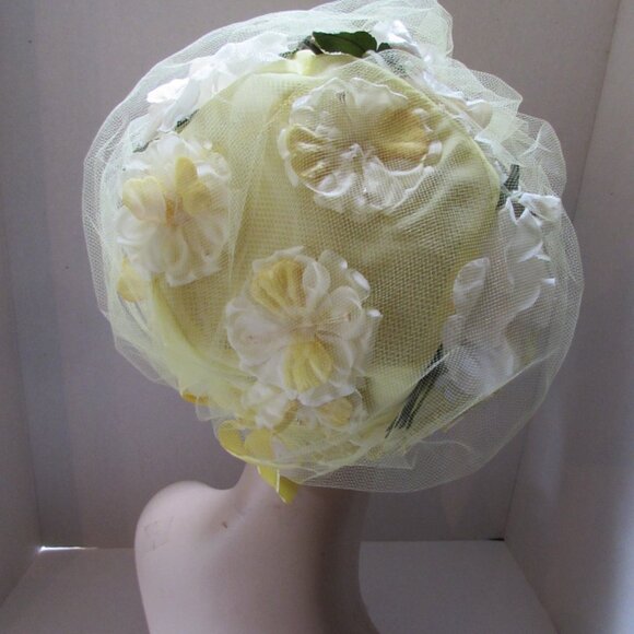 SALE Extravagant Bouffant or Bubble Hat Lemon Yellow main image 8